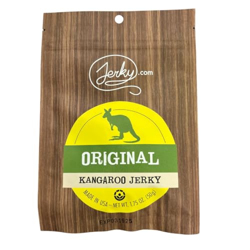 Jerky.com Original Kangaroo Jerky, High-Protein Snack, 1.75 oz.