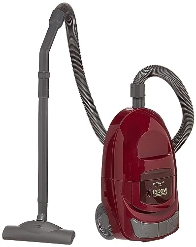 Hitachi 1600W Powerful Bagless Vacuum Cleaner High Suction Power With 5L Big Dust Capacity Cloth Filter Blower Function Rug Floor & Crevice Nozzle Brush CVW160024CBSWR