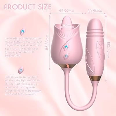 10 Speed Modes Bullet Wand for Women Today Adult Gift Washable Toy Holiday Gift for Female Games for Women Soft Update Rabbit Ears Adult Tool for Women Tongue