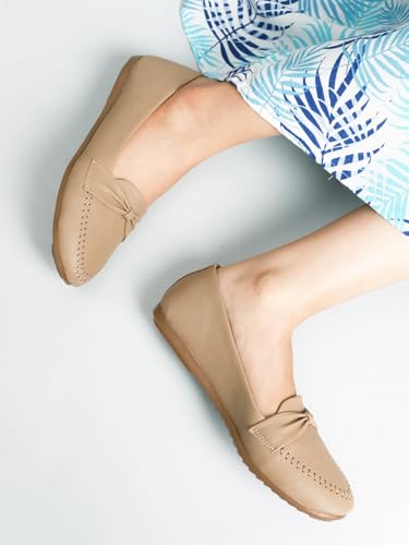 Image of XE Looks Stylish Knotted Bow Loafers | Soft Matte Finish | Flexible & Everyday Wear For Girls & Womens