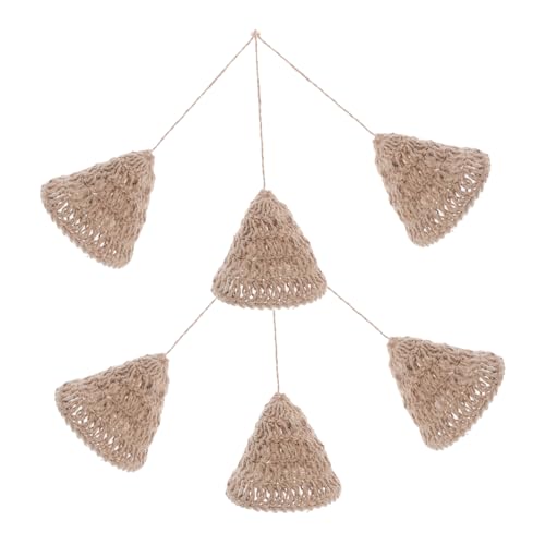 Garneck 6個北欧風ボヘミアン手編み麻紐ランプシェード レストランやリビングにな性あふれる吊り下げ照明カバー 温かみのあるヴィンテージ