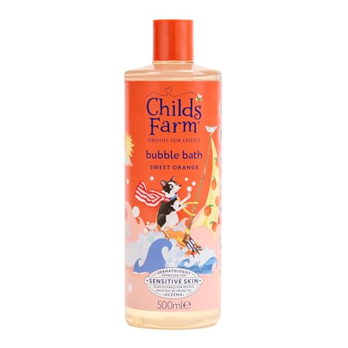 Childs Farm Kids Bubble Bath, Sweet Orange | Gently Cleanses & Soothes | Suitable for Dry, Sensitive Skin, 500ml