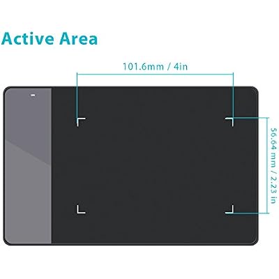 HUION 420 OSU Tablet Drawing Tablet, Graphics Tablet with Digital Stylus, 4 x 2.23 inches Pen Tablet for Digital Art, Design & Animation, Work with Mac, PC