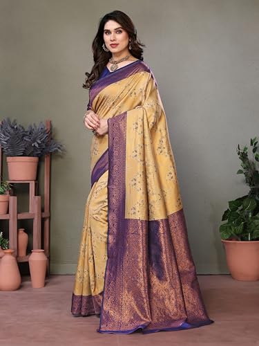 Image of Avantika Fashion Women's Kanjivaram Style Soft Silk Banarasi Sarees With Blouse Piece For Women