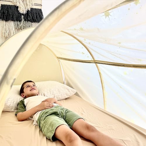 image for AIR FORT Original DreamFort - Pop Up Portable Twin Bed Canopy - Glow i