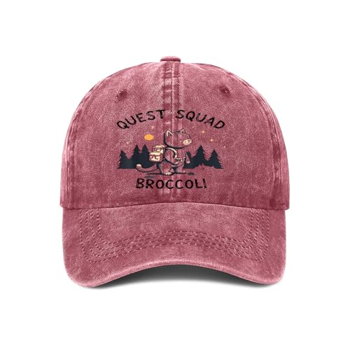 Baseball Cap,Quest Fantasy Squad Broccoli Cat Dad Hat Gifts for Men Women