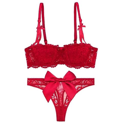 Necalisi Plus Size Lace Underwired Bra Set Cover