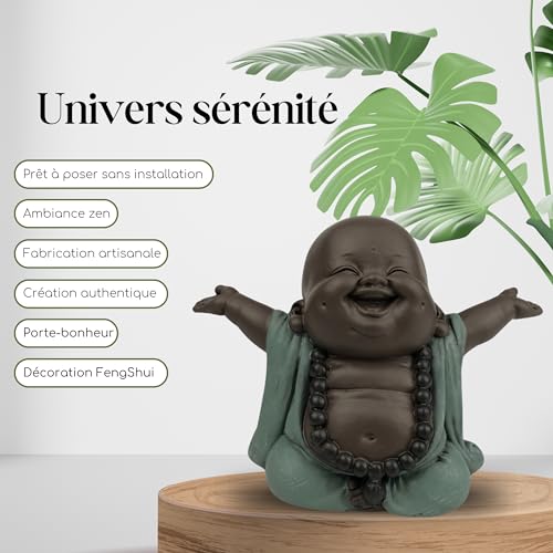 Statuette Bouddha Rieur Bienvenue Feng Shui 8 cm Zen'Light