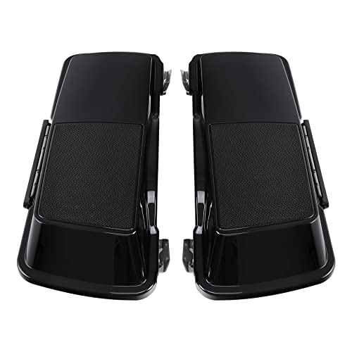 Alforjas TCMT extendidas de 5 pulgadas con tapa para altavoz de 6x9 pulgadas, con cierres cromados o negros, compatibles con modelos Harley Touring (1994-2013) miniatura 6