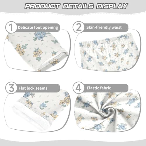 Small Little Cute Flower Girls Leggings,Workout Leggings for Girls Toddler Athletic Leggings Size for 3-10T3