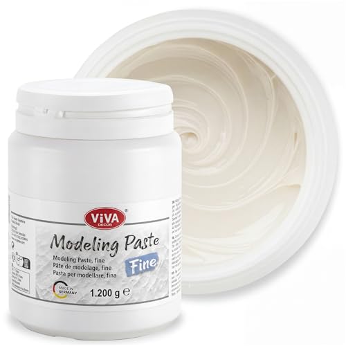 Viva Decor Pasta o delikatnej strukturze (1200 g, biała) matowa, bardzo drobnoziarnista pasta impasto na bazie wody dla odciążenia powierzchni z tworzywa sztucznego, dla kreatywnych i artystów