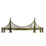 IUXROBU Golden Gate Bridge Statue Metal Model San Francisco City Tour Souvenirs Gift Landmark Building Figurine Home Decor for Living Room Bedroom Book Shelf Table Desk Top Centerpieces (C1, 9.9inch)