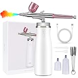 【Amplio uso】 Apariencia nueva. La baja presión es de 20 psi, lo que es muy adecuado para aerógrafo. La mayor presión de 30 PSI se utiliza para aerógrafo, arte de uñas, decoración de tartas, coloración de modelos de manualidades, tatuajes temporales, pintura corporal, peluquerías y otras áreas