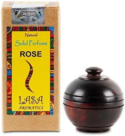 Natural Solid Perfume Body Musk In Wooden Jar - 6 gm (Rose)