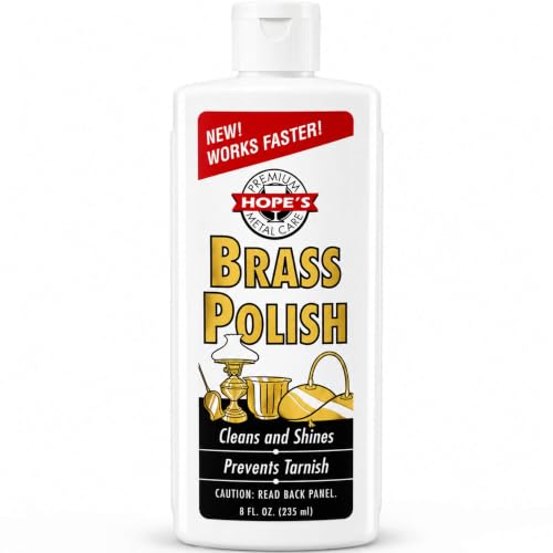 HOPE'S Brass Polish & Cleaner, Tarnish Remover for Copper Chrome Silver 8oz