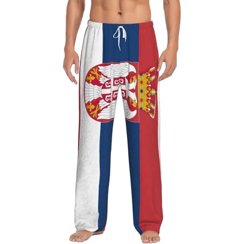 Pantalon de pyjama homme Serbie en flanelle idée cadeau anniversaire original