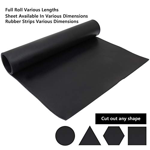 Lishine LSUS-RUBBERSHEET-2PCS-BLACK-200721 Neoprene Rubber Sheet 1/8 Inch Thick X 16 Inch Wide X 30 Inch Long, Solid Rubber Sheets, Rolls & Strips For Gaskets Material thumb #4