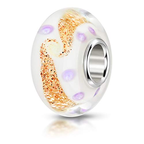 Materia perline glitter di Murano, argento 925
