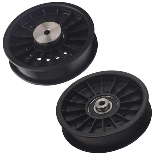 RATION for 2 Pack AUC10057 Traction Drive Belt Flat Idler Pulley Compatible with John-Deere