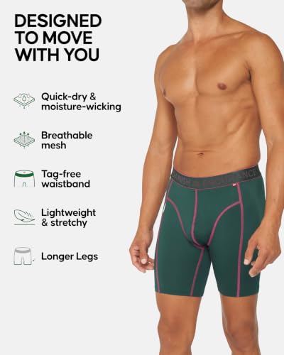 The Best Men's Boxer Briefs for Working Out: What Actually Works After 50 10 DANISH ENDURANCE Men's Long Leg Sports Boxer Briefs 6-Pack, Multicolor, XL
