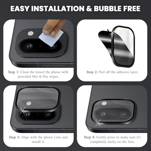 Image of FabeKee Camera Lens Protectors for OnePlus 15R Tough HD Individual Aluminum Alloy Lens Ring Cover, Scratch Resistant, Full Lens Cover| Black