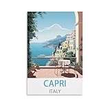 KmoNo Capri Italien Vintage Reiseposter 20 x 30 cm Poster 