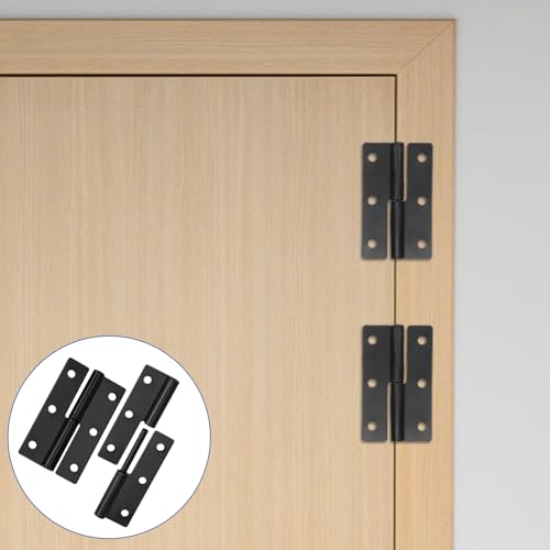 Mozeat Lens 555825_1_PSNAPAHR 2 Pcs Black Lift Off Hinge 2.5Inch Stainless Steel Detachable Small Lift Off Hinges Right Handed Slip Joint Flag Hinges Rising Butt Cabinet Door Hinges thumb #5