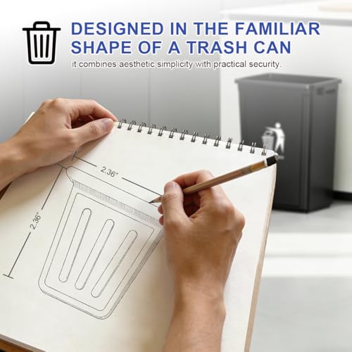 Image of LANMU Upgraded Wall Protector Behind Trash Can for Heavy Duty Trash Can, 2 Pcs Silicon Garbage Can Bumper, Wall Spacer Garbage Bin for Round & Square Waste Baskets, Stop Moving Backward