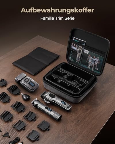 VGRPRO Haarschneidemaschine Profi &Trimmer Set, Wasserdichtes Elektrorasierer Folienrasierer, Kabellos zum Haarschneider, 4-Gang-Einstellung, LED-Batterieanzeige, Für Bart Friseur oder Heimgebrauch