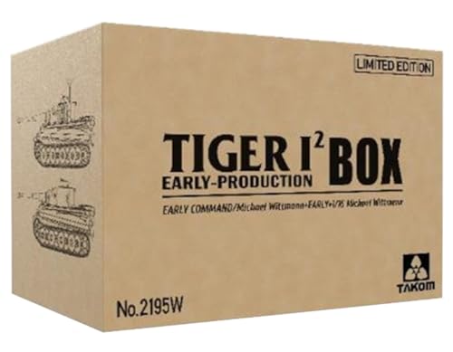 Maqueta para montar carro de combate Tiger I Takom 2195w y figura histórica a escala
