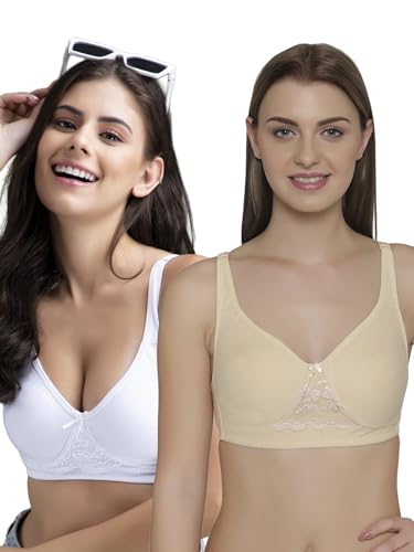 Soutiens-gorge en coton sans armatures Clovia (lot de 2) pour femme