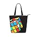 MONTOJ Sac à main avec motif de puzzle Magic Cube