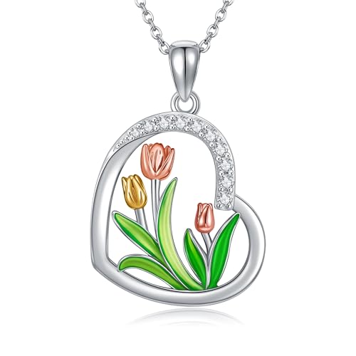 Collier tulipe en argent parfait pour sublimer vos tenues d'été et vos sorties quotidiennes