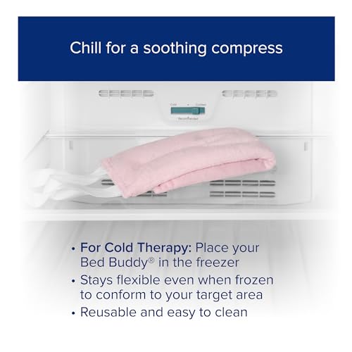 Image of Bed Buddy Hot and Cold Neck Wrap, Microwavable Heating Pad & Cold Pack for Neck, Sore Muscles - Moist Heat Therapy Wrap, Pink, Unscented