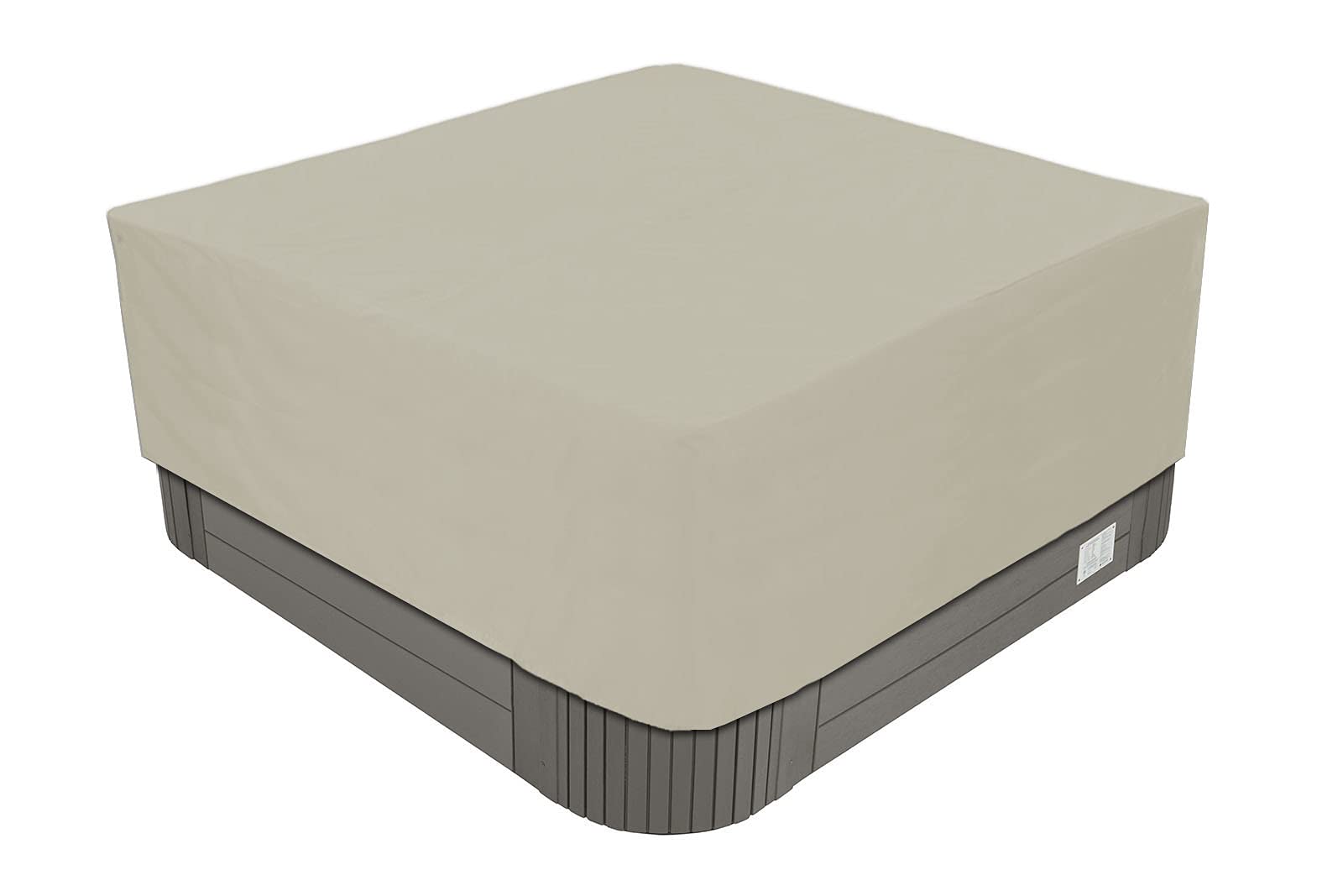 BaCover Outdoor Hot Tub Covers 210D, Square Thermal SPA Hot Tub Covers, Windproof Waterproof UV Resistant Pool Cover, for Outdoor Bathtub SPA Cover,Beige,220x220x85cm — image 1