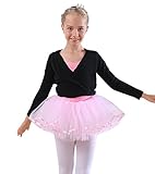Dance Sweater Wrap for Girls Women Black Ballet Knit Top Cardigan 9-10Y