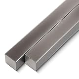 Rocaris 2 Pcs 1' x 1' x 12' Hot Rolled Steel Square Bar, Weldable A36 Key Stock Steel Rod for Various Mechanical Parts or DIY Project