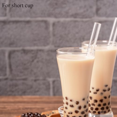 Image of Glass Straws 12 Piece, 4 Inch, 10mm OD, 1.5mm Thick, Clear
