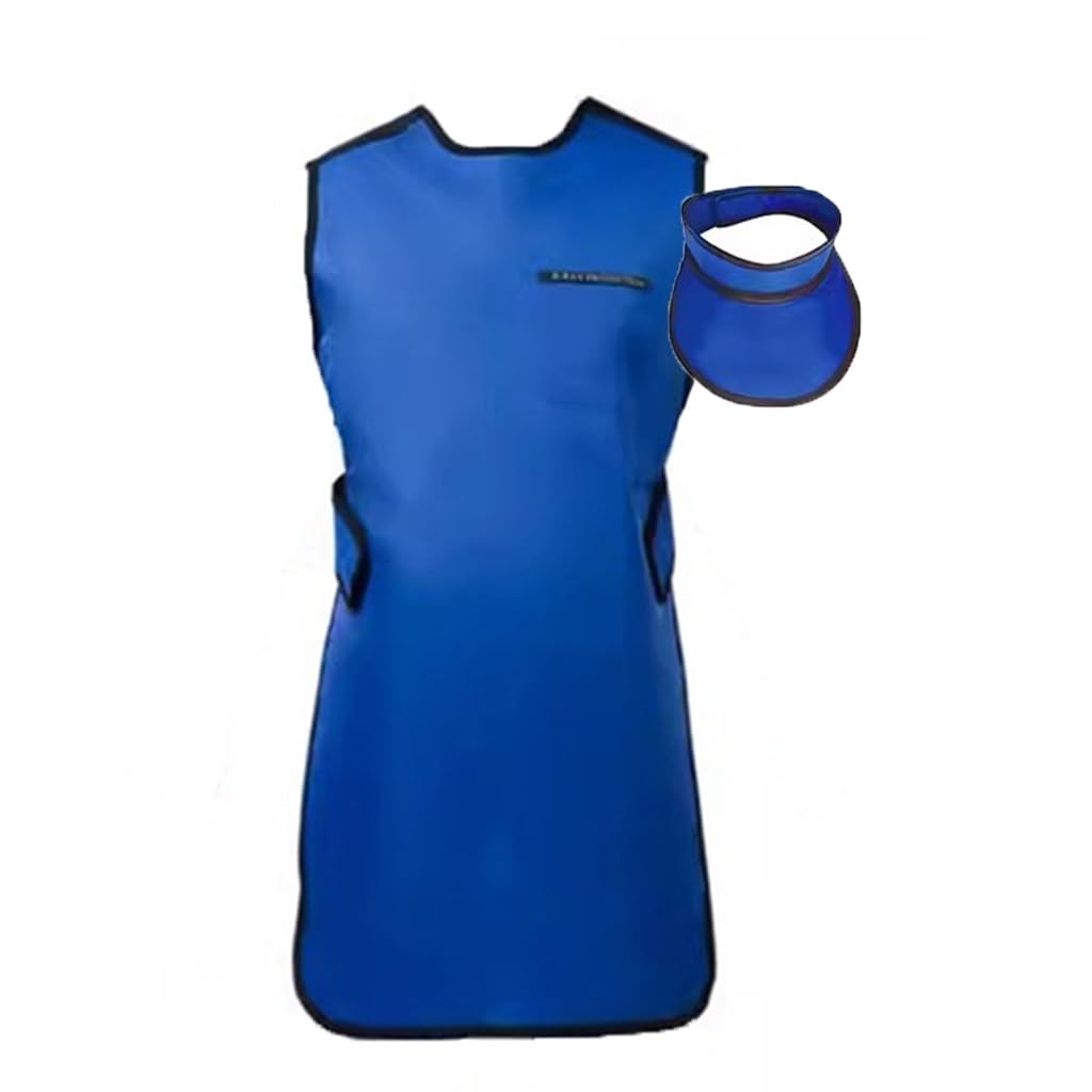 Delantal de Plomo para Rayos X con Cuello y Gorro para Tiroides - Equivalente a 0,35 mmPb/0,5 mmPb - Adecuado para Hombres y Mujeres (Color: A3, Tamaño: 0.35mmPb)