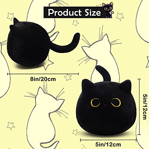Jiajegtgt 3Pcs Black Cat Plush, Black Cat Plushies Cute Mini Black Cat Stuffed Animal For Home Decoration, Plush Pillows Soft Plush Cat For Kids Birthday #TOP4