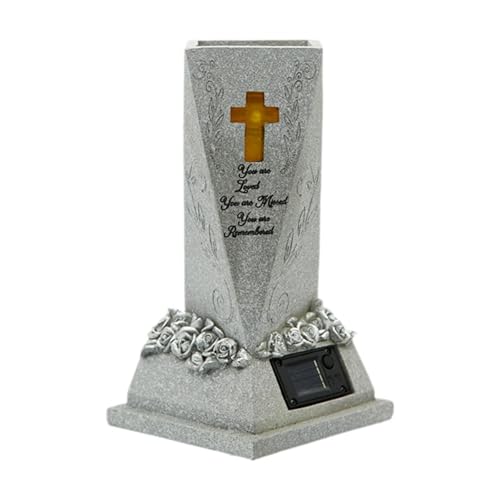 Gralara Vaso ornamentale da cimitero per esterni, da interrare, decorazione per tomba da giardino