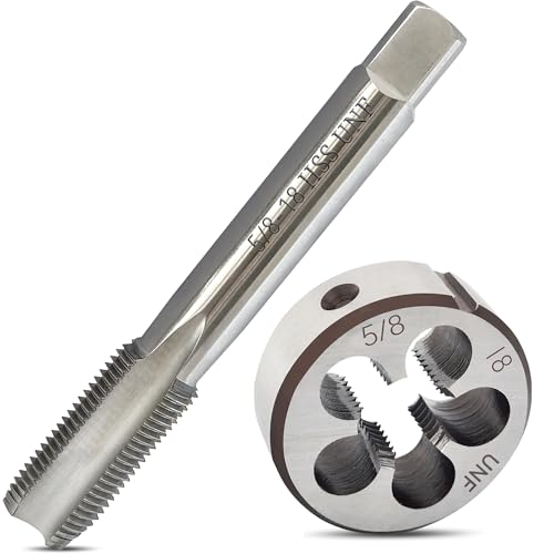 Image of 5 /8 inch-18 UNF Tap and Die Set, HSS 5 /8 x 18 UNF Machine Right Hand Thread Tap and Round Die, 5 /8x18 Threading Tool Kit