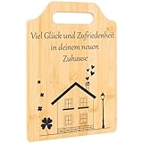 WEXFFU Bambus Schneidebrett, Brotkorb Stoff, Holzbrett Mit Gravur, Geschenkideen zum Einzug-Graviertes (Bambus Schneidebrett)