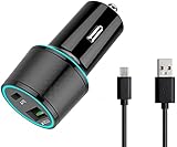 UrbanX Fast Car Charger 21W Car and Truck for Samsung galaxys A02 with PD 3.0 USB Charger - Black Comes with USB A to Micro USB Cable 3.3FT 1M