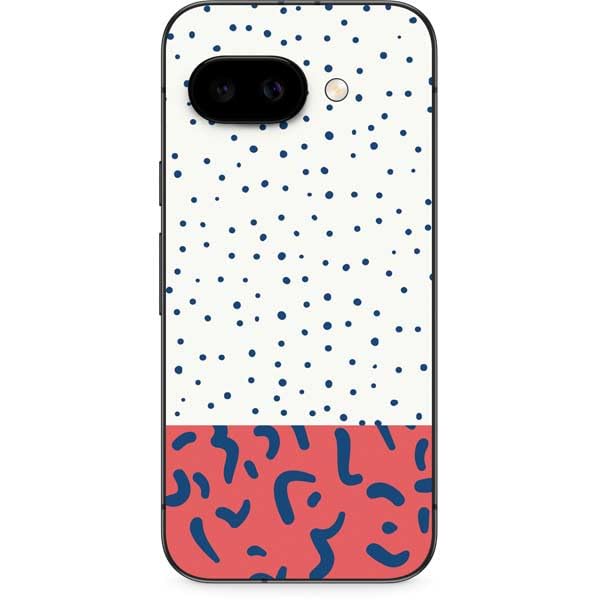 Skinit Decal Phone Skin Compatible with Google Pixel 9a - Polka Dot Split Design