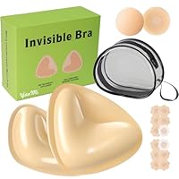 Push Up Pads – Doppelseitige Selbstklebende BH-Einsätze für Push-Up Effekt, Klebe BH, Wiederverwendbar & Waschbar Nippli-Pads, Sofortige Lift-BH-Cup & Dekolleté, Geeignet für Cup A–B