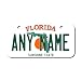 TEAMLOGO Personalized Florida License Plate - Sizes for Kid's Bikes, Cars, Trucks, Cart, Key Rings Version 1 (3 X 6 Aluminum License Plate)