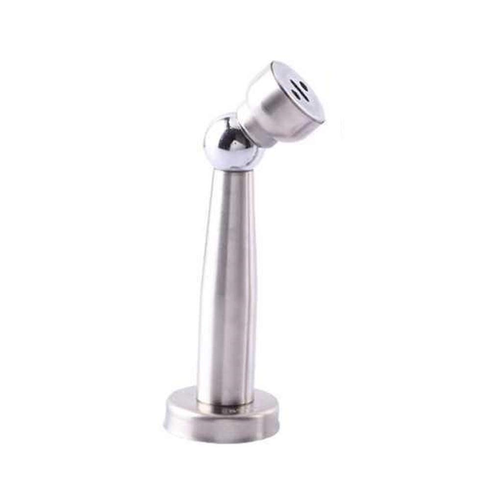 Butée d'arrêt de porte magnétique longue en acier inoxydable argenté 12cm