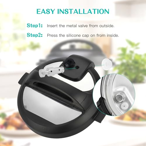 Repuestos para olla a presión Steam Release Handle y Float Valve x2 miniatura 4