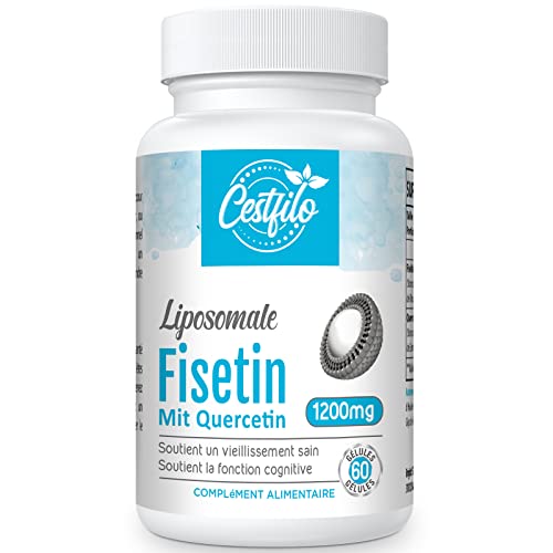 Liposomal Fisetin avec Quercétine 60 softgels - Hautement dosé 1200 mg par serving - Maximum Bioavailability - Anti-âge naturel sénolytique de Cestfilo (Pack of 1) Cover
